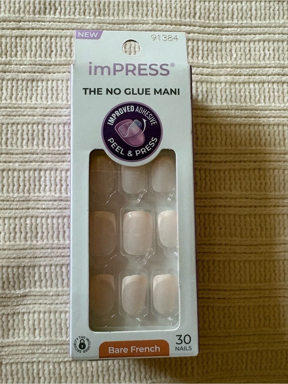 imPRESS Bare French No Glue Mani Press-On Nails - Soft Nude